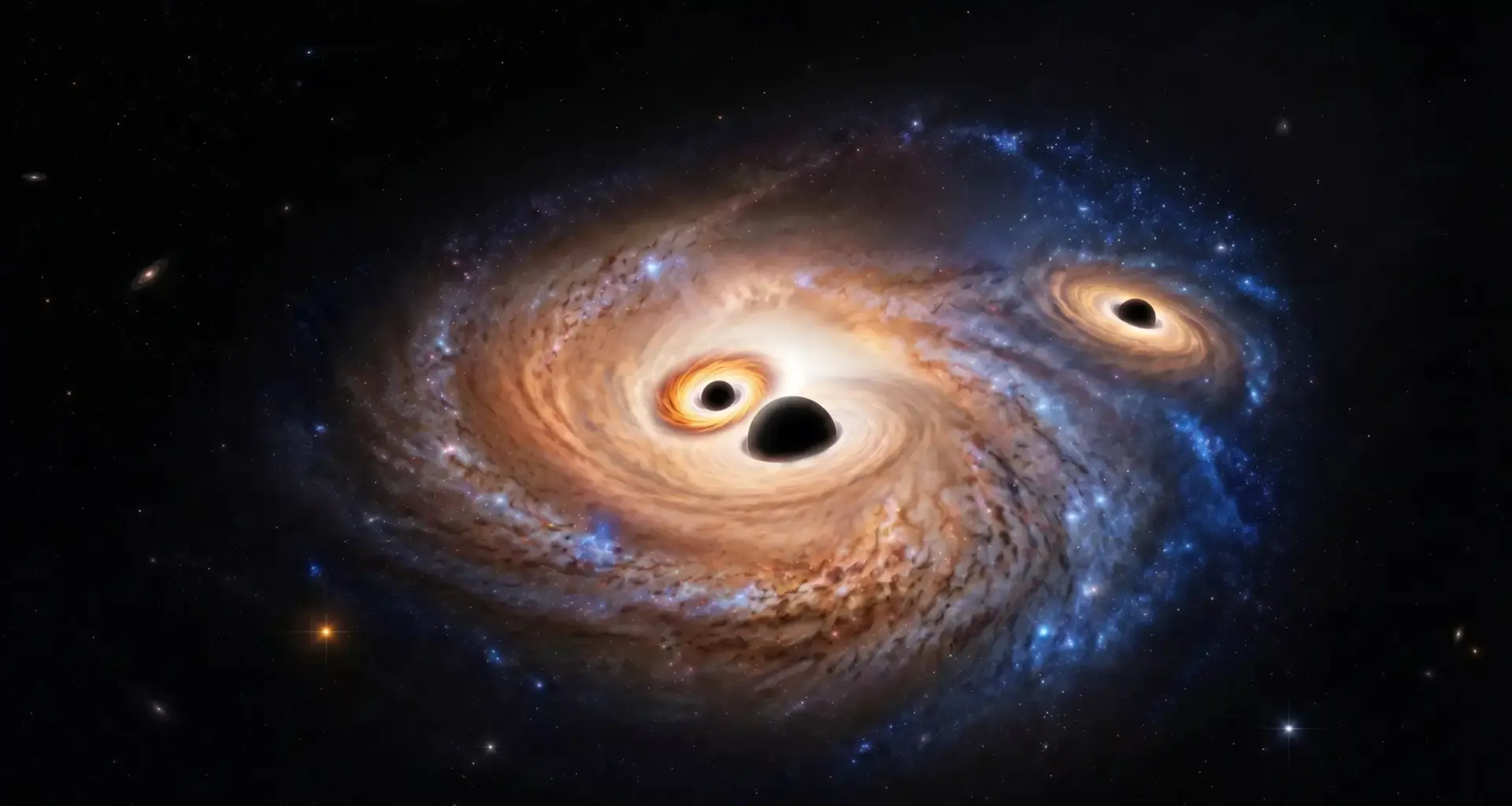 JWST Finds Three Black Holes in One Distant Galaxy