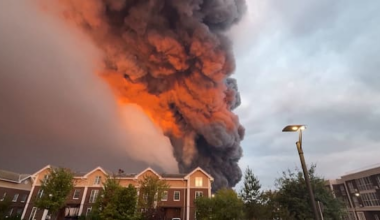 Watch: Russian retail giant's depot ablaze after Ukrainian strike
