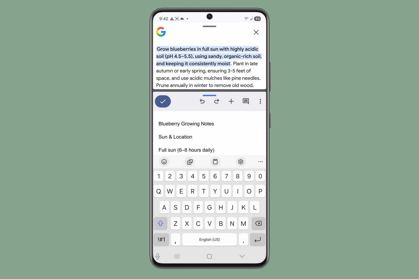 Google Docs and Chrome both present on an Android screen with a split-screen feature. 