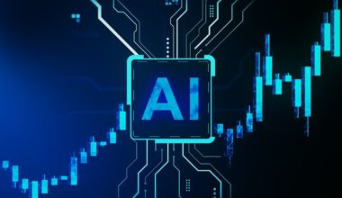 An illustration of a computer chip with the letters AI on it.