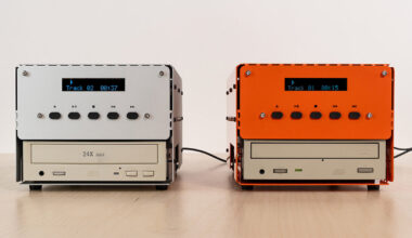 used CD-ROM drives find new life inside modular aluminum audio player