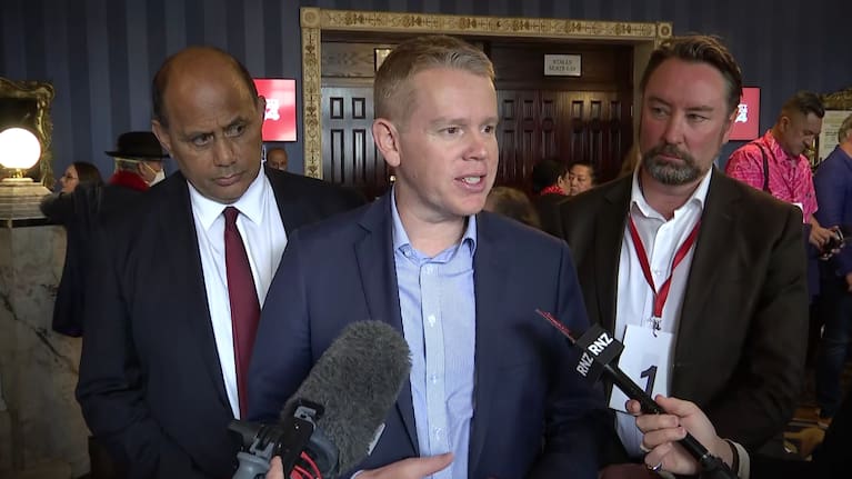 Willie Jackson, Chris Hipkins and Reuben Davidson