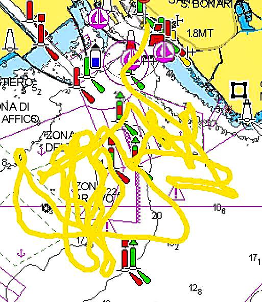 Recon Unit track - Luna Rossa - Sailing Day 18 - August 26, 2026 - Cagliari - photo © Luna Rossa Recon Unit