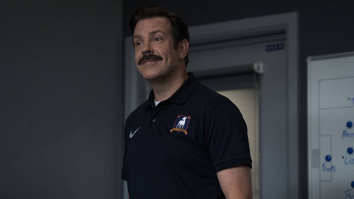 Jason Sudeikis in "Ted Lasso," now streaming on Apple TV.