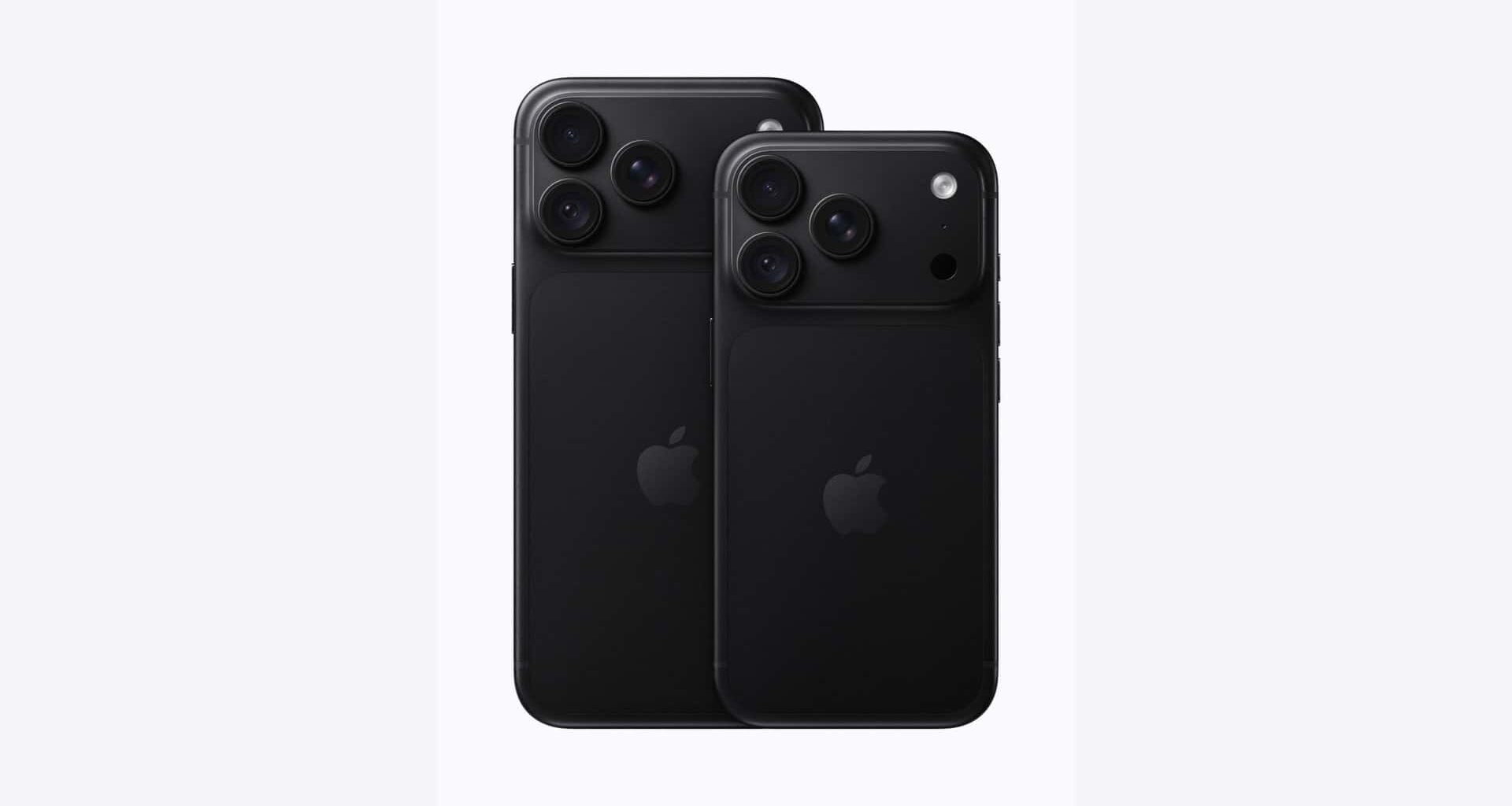 Black iPhone 18 Pro and iPhone 18 Pro Max models