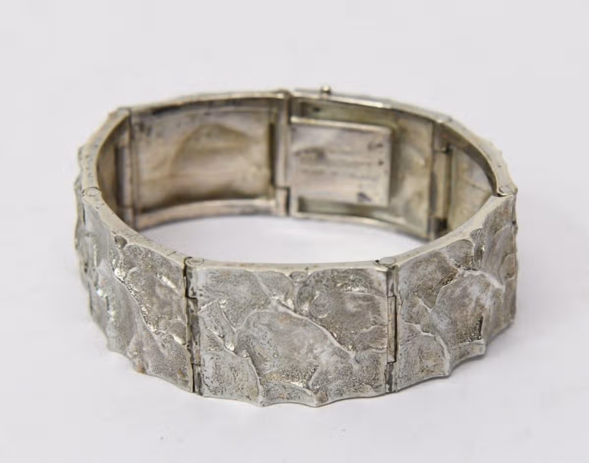 The silver bracelet by Finnish designer Matti J. Hyvarinen