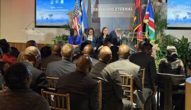 Botswanan ministers speaking at the Okavango Eternal event at NYC Climate Week image