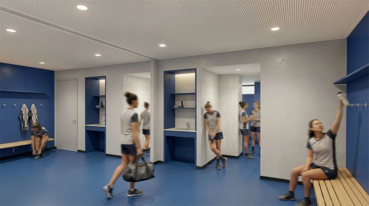 The ground level will see the construction of inclusive change rooms.