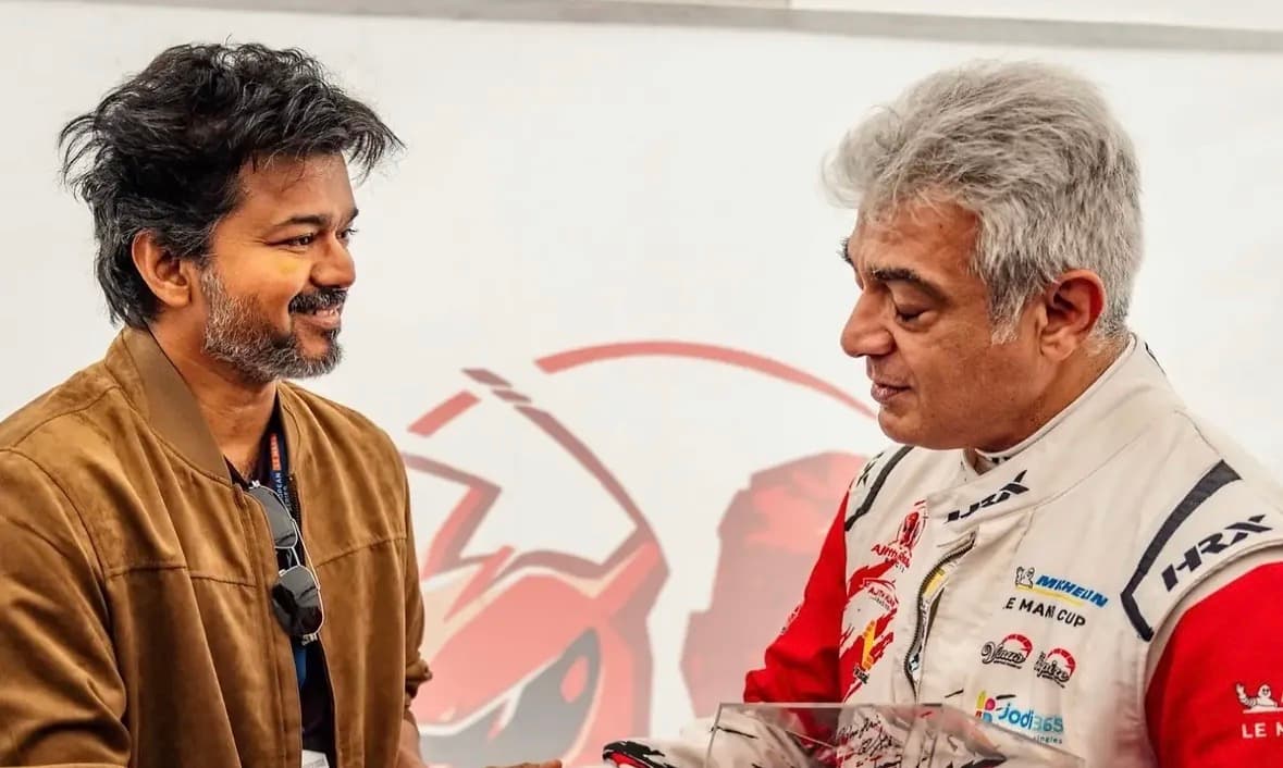 Vijay Waves Green Flag At Silverstone As Ajith Kumar Races In Le Mans Cup