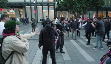 Migrant bus drivers' rally disrupted by confrontation in Auckland