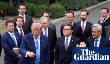 Trump announces vague ‘morally binding’ AI deal among tech CEOs for ‘tremendous self-policing’ | Donald Trump