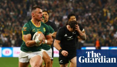 Kriel and Marx tries help South Africa power past All Blacks to take series lead | Rugby union