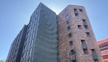Aluminium spiral sculptures on four buildings at Ellerslie’s new Waiatarua rental blocks