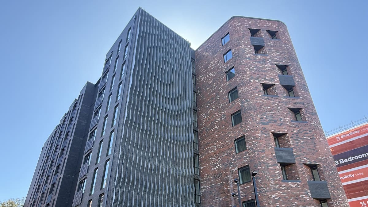 Aluminium spiral sculptures on four buildings at Ellerslie’s new Waiatarua rental blocks