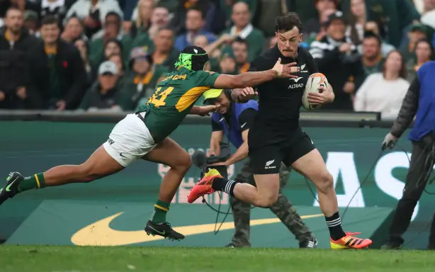 All Blacks winger Leroy Carter in action against the Springboks.