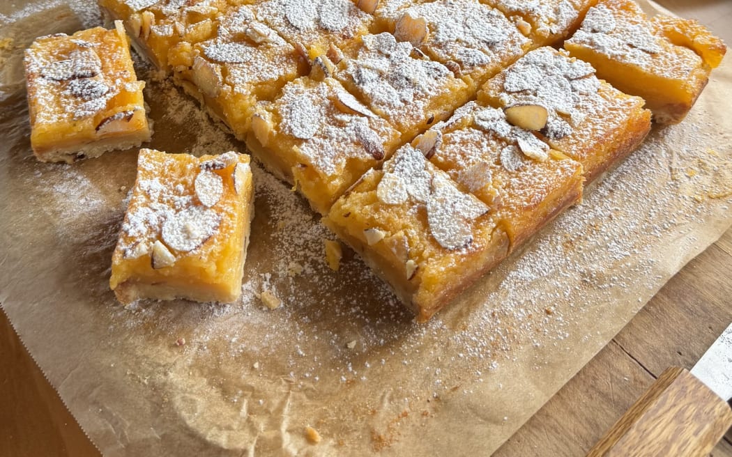 Lemon & Almond Shortbread Slice.