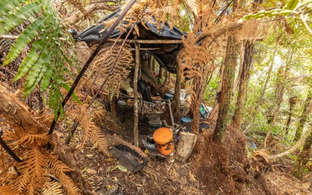 Police provided pictures of the campsite Tom Phillips was living at with his children