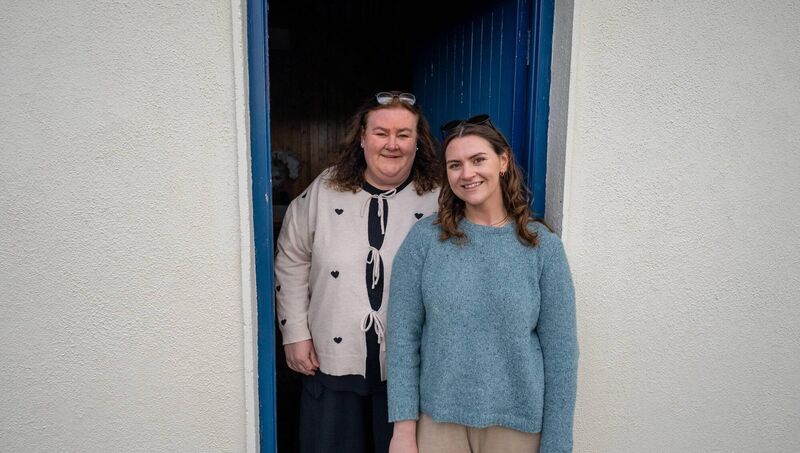 Marie Kinane, right, with her mother Anne. 