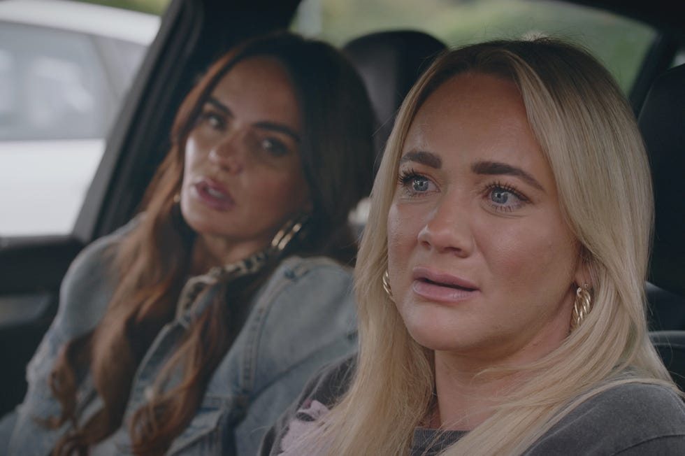 Mercedes McQueen and Leela Lomax in Hollyoaks mercedes mcqueen and leela lomax in hollyoaks