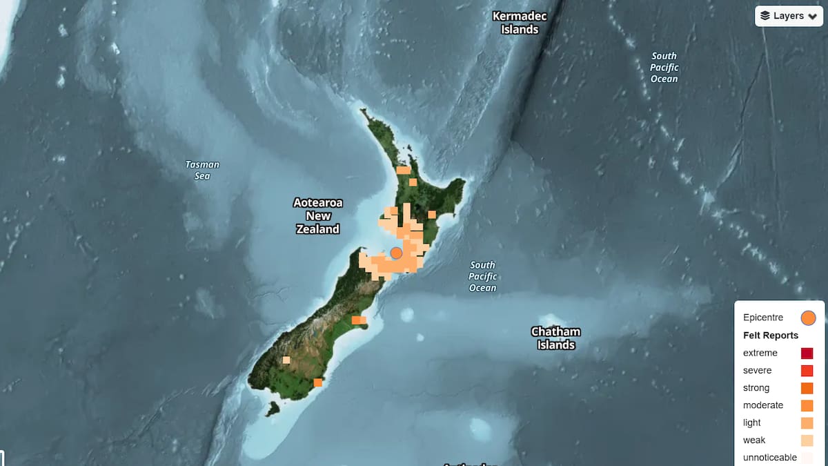 Lower North Island earthquake: Magnitude 4.9 quake strikes northwest of Paraparaumu