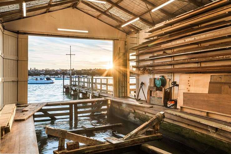 Shed 8, one of the iconic boatshed’s on Ngapipi Road, is heading to auction on October 8. Photo / Supplied