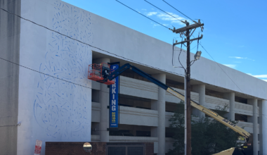 Winston-Salem mural installation underway at downtown parking deck