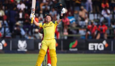 Australia completes cricket series sweep with one-wicket win against Zimbabwe in third ODI - Stuff
