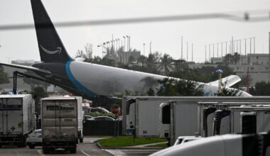 5 dead after Amazon cargo plane overshoots runway, strikes vehicles