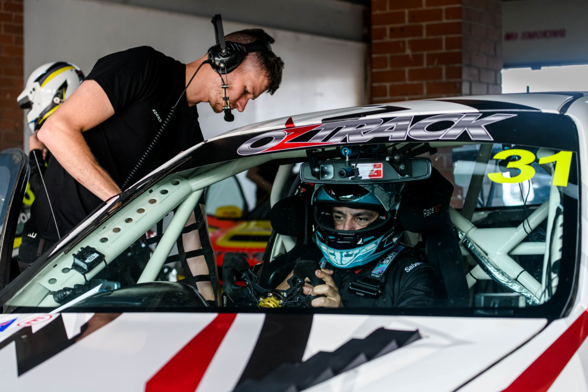 SuperTT racer Charlie Khoury with his Honda Civic