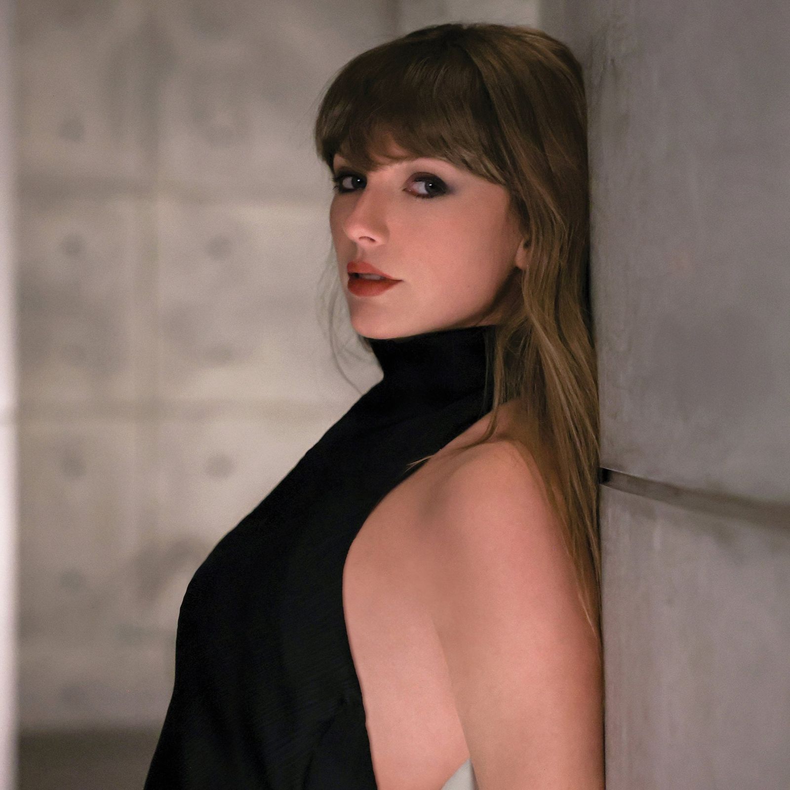 Image may contain Taylor Swift Face Head Person Photography Portrait Adult Clothing Dress Blonde and Hair