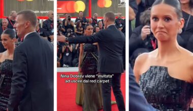 Vampire Diaries star Nina Dobrev’s awkward red carpet moment at Venice Film Festival goes viral