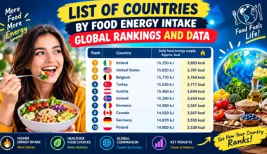 List of Countries by Food Energy Intake Global Rankings and Data