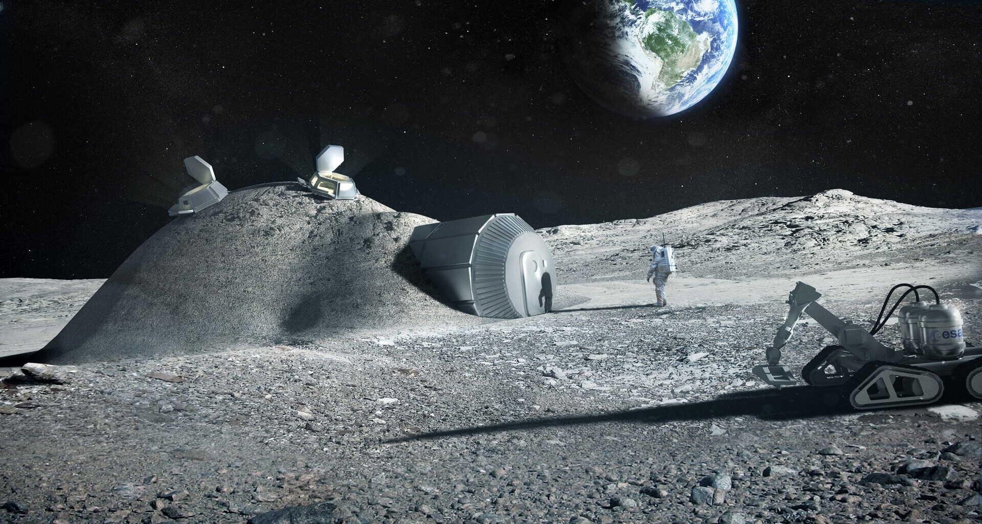 Lunar base made with 3D printing