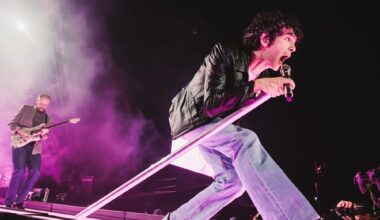 The 1975 performing at Glastonbury 2025, photo by Andy Ford