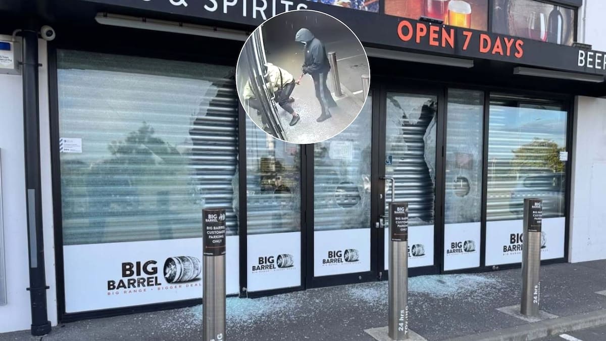 Christchurch liquor store smashed up with hammer in ‘strange’ foiled robbery attempt