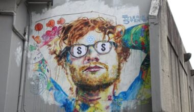 Ed Sheeran mural in Dunedin vandalised again