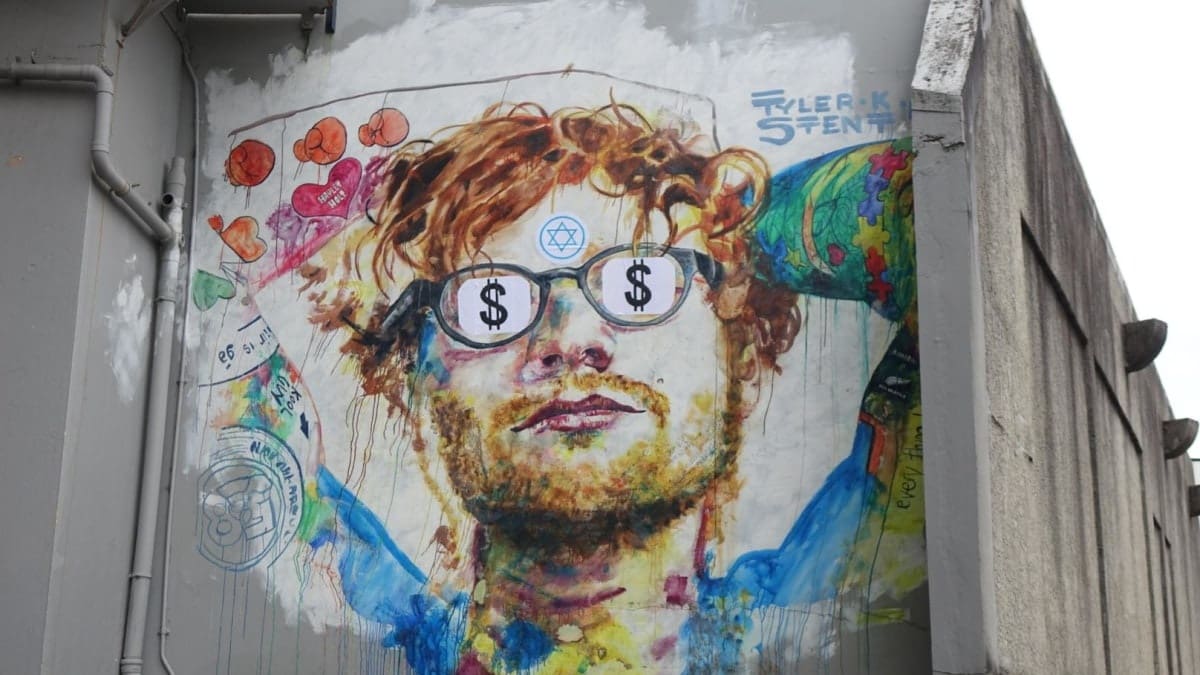 Ed Sheeran mural in Dunedin vandalised again