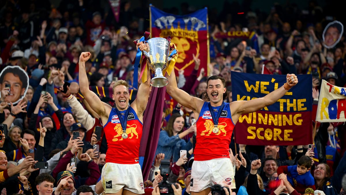 Brisbane Lions win third straight AFL premiership after comeback against Fremantle