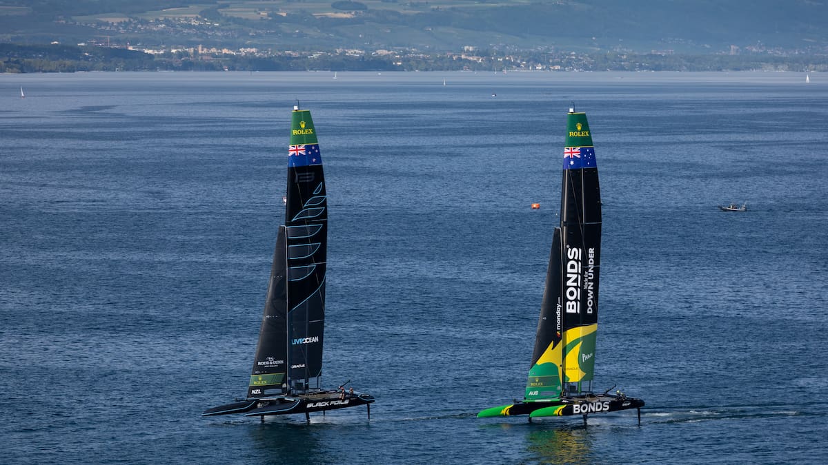 SailGP Switzerland: USA recruit Martine Grael with sailors injured; Black Foils start strong in light conditions
