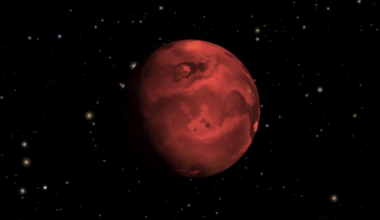 An illustration of the lava world HD 3167 b.