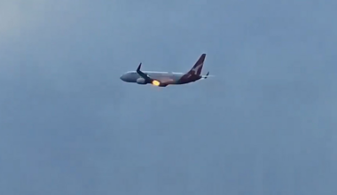 Flames burst from Qantas plane engine after New Zealand takeoff | Aviation News