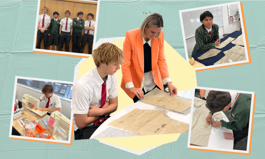 Inside the Westlake Boys High School sewing club