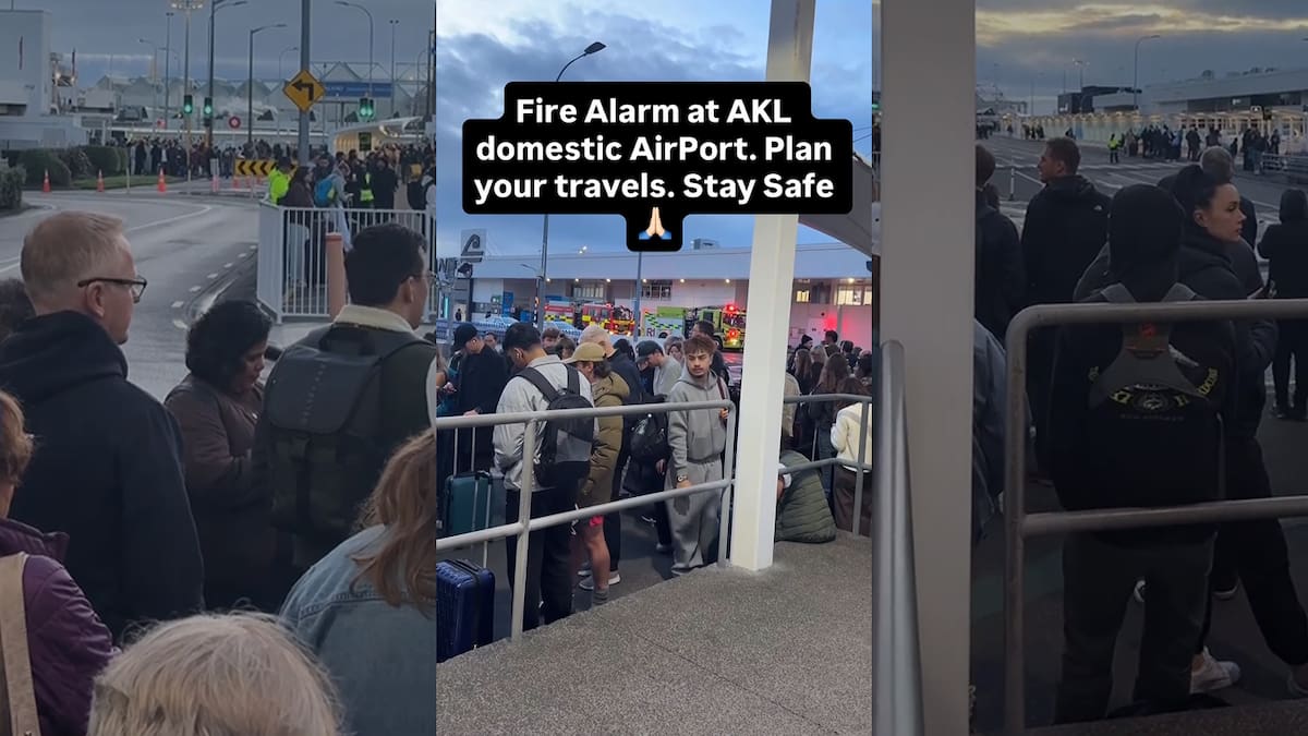 Auckland Airport domestic terminal evacuated during morning peak after alarm sounds