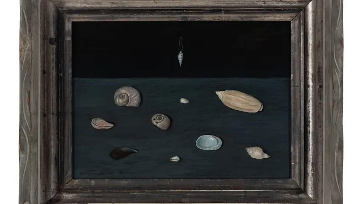 Long-lost Gertrude Abercrombie painting ‘Alderman Merriam’s Shells’ bought for $30 heads to auction