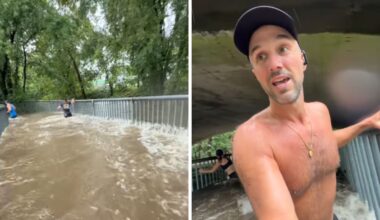 Runners wade through waist-high floodwaters in New Jersey half marathon