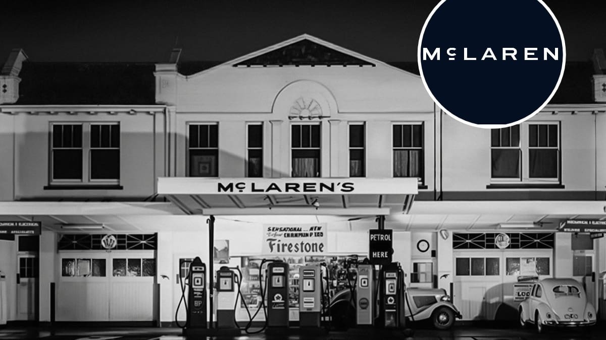 McLaren family petrol station inspires new McLaren Racing logo