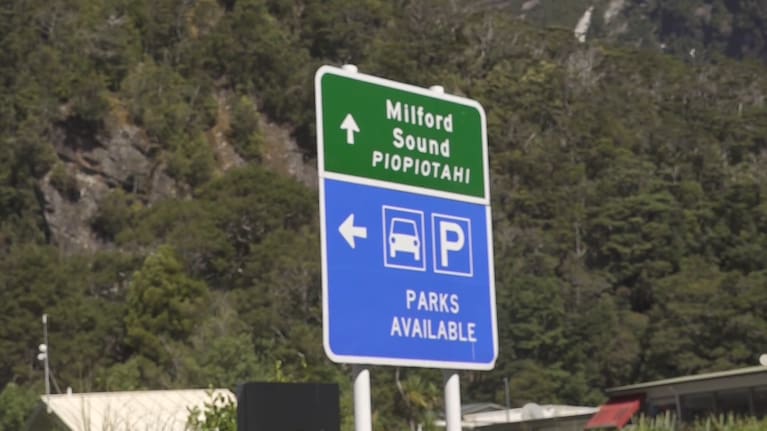 A sign pointing toward Milford Sound/ Piopiotahi, in Southland. (File image).