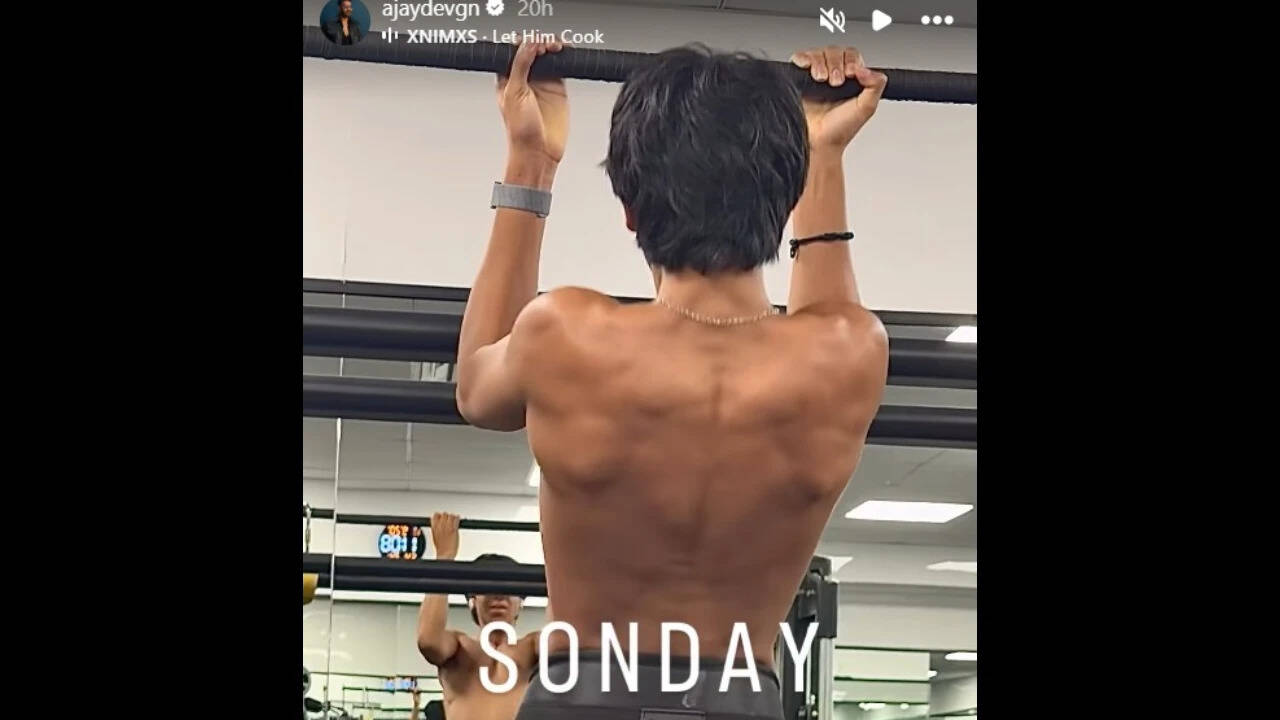 Ajay Devgn shares glimpse of 16-year-old son Yug Devgan’s demanding workout Ajay Devgn shares glimpse of 16-year-old son Yug Devgan’s demanding workout