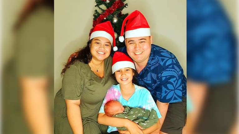 The Maddox whānau celebrate Christmas.