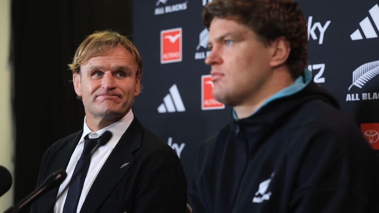 Scott Barrett was All Blacks skipper under Scott Robertson.